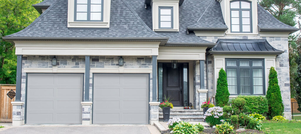 Long Recessed Panel Garage Door image